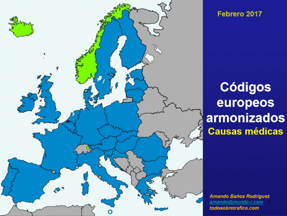 Códigos Europeos Armonizados: CAUSAS MÉDICAS