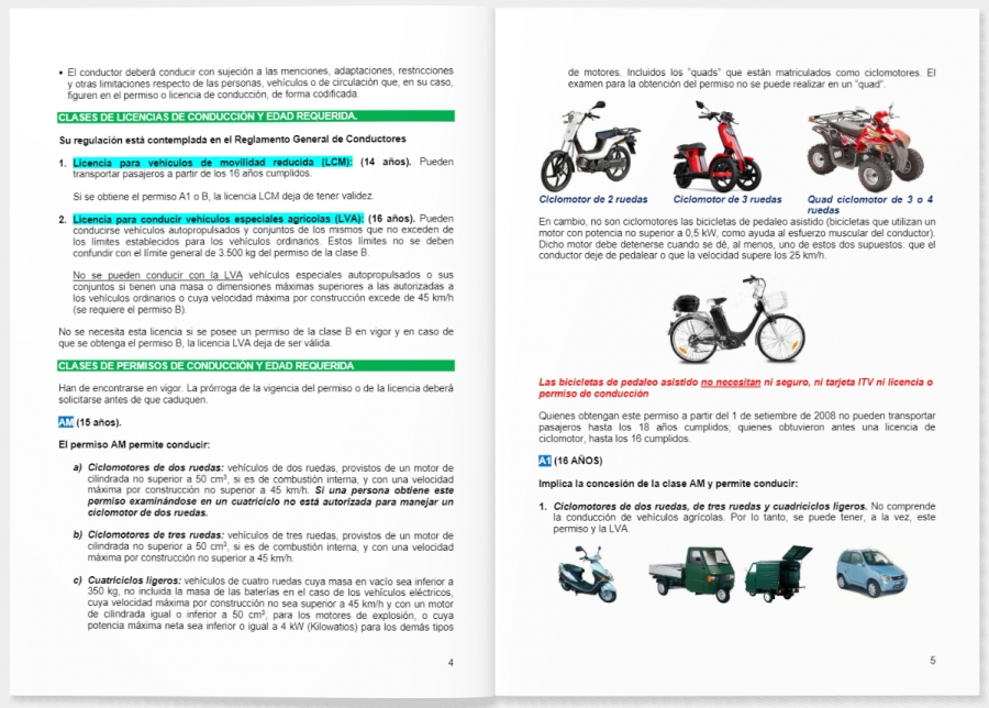 Tema 17, Requisitos Administrativos para circular conduciendo un vehículo a motor.